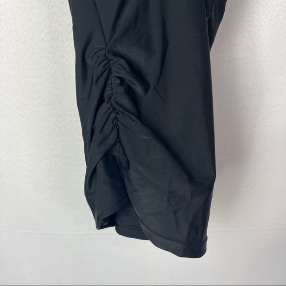 Prana Black Aelyn Ruched Side Adjustable Tankini Swim Top 34D - Picture 9 of 9
